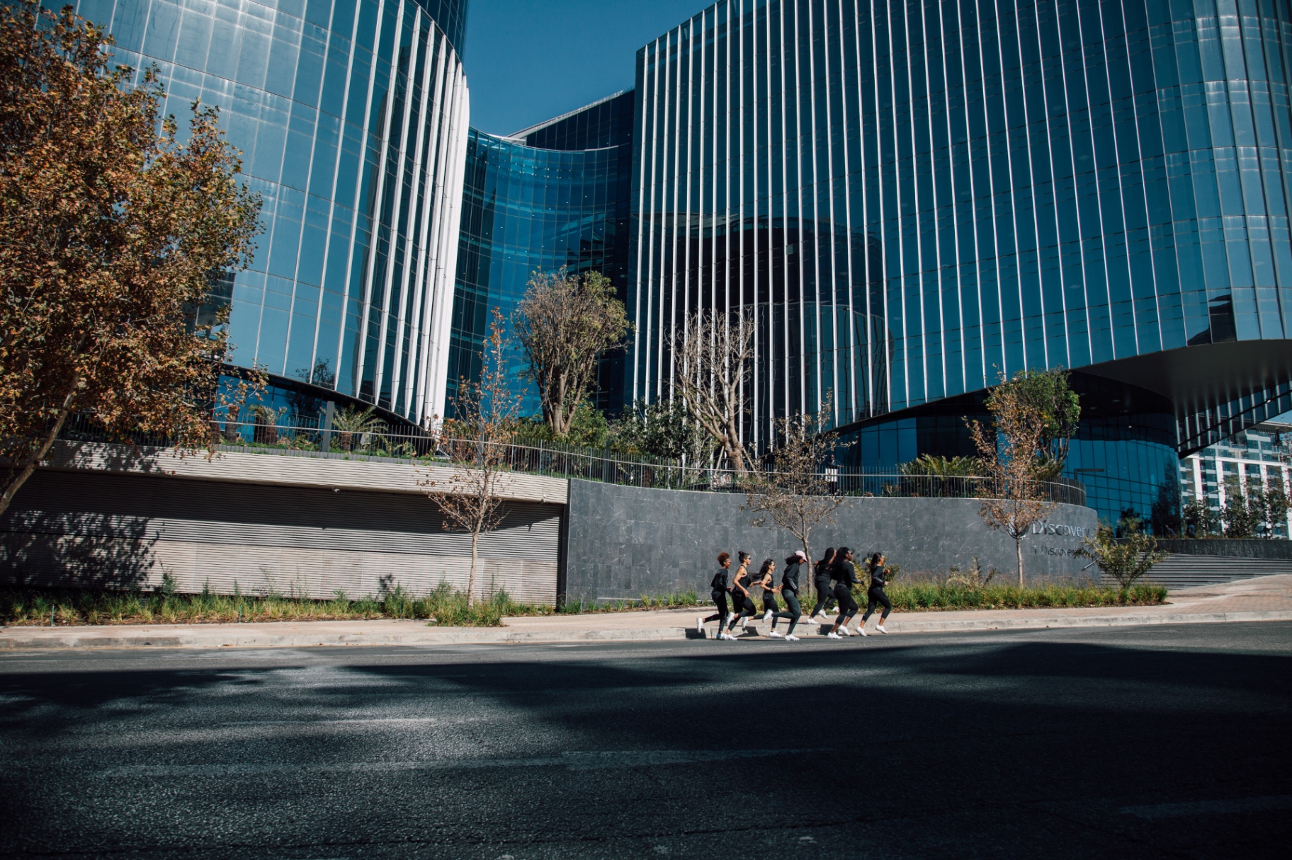 The Pack running together through Rosebank